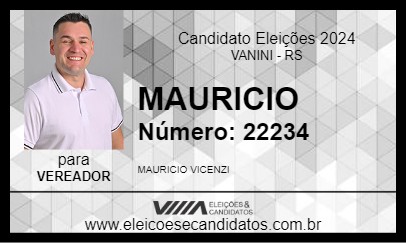 Candidato MAURICIO 2024 - VANINI - Eleições