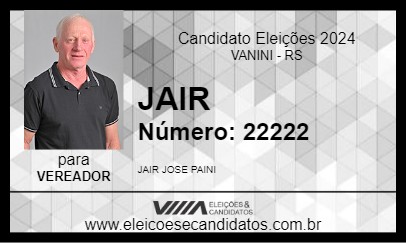 Candidato JAIR 2024 - VANINI - Eleições