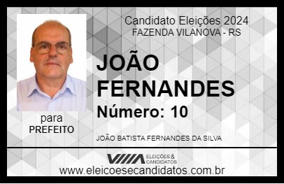 Candidato JOÃO FERNANDES 2024 - FAZENDA VILANOVA - Eleições