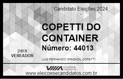 Candidato COPETTI DO CONTAINER 2024 - SANTO ÂNGELO - Eleições