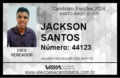 Candidato JACKSON SANTOS 2024 - SANTO ÂNGELO - Eleições