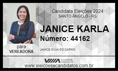 Candidato JANICE KARLA 2024 - SANTO ÂNGELO - Eleições