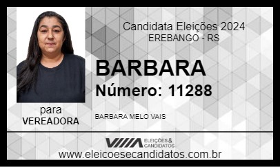 Candidato BARBARA 2024 - EREBANGO - Eleições