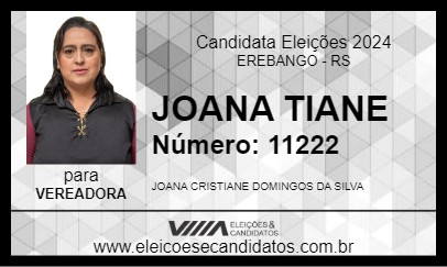 Candidato JOANA TIANE 2024 - EREBANGO - Eleições