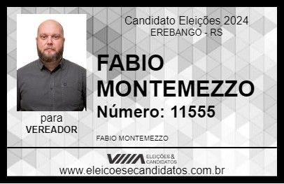 Candidato FABIO MONTEMEZZO 2024 - EREBANGO - Eleições