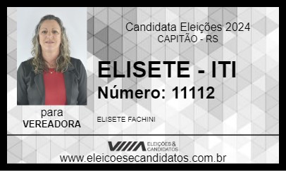 Candidato ELISETE - ITI 2024 - CAPITÃO - Eleições