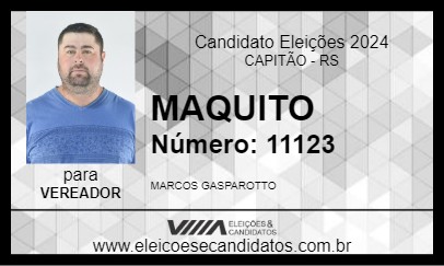 Candidato MAQUITO 2024 - CAPITÃO - Eleições