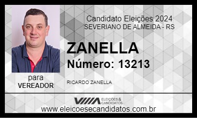 Candidato ZANELLA 2024 - SEVERIANO DE ALMEIDA - Eleições