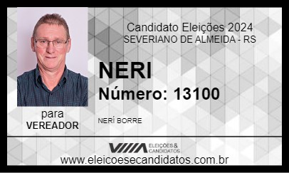 Candidato BORRE 2024 - SEVERIANO DE ALMEIDA - Eleições