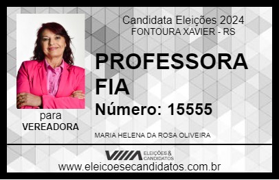 Candidato PROFESSORA FIA 2024 - FONTOURA XAVIER - Eleições