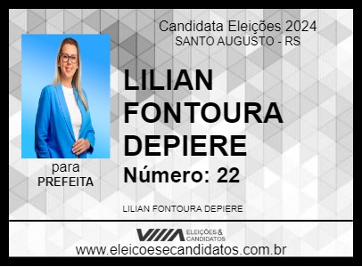 Candidato LILIAN FONTOURA DEPIERE 2024 - SANTO AUGUSTO - Eleições