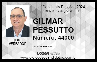 Candidato GILMAR PESSUTTO 2024 - BENTO GONÇALVES - Eleições