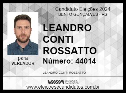 Candidato LEANDRO CONTI ROSSATTO 2024 - BENTO GONÇALVES - Eleições