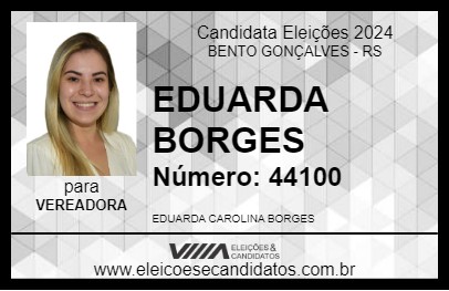 Candidato EDUARDA BORGES 2024 - BENTO GONÇALVES - Eleições