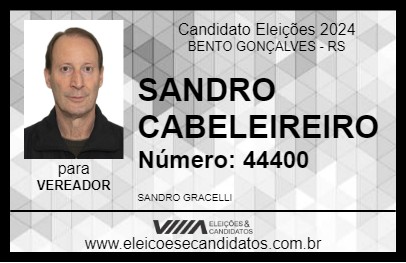 Candidato SANDRO CABELEIREIRO 2024 - BENTO GONÇALVES - Eleições