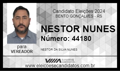 Candidato NESTOR NUNES 2024 - BENTO GONÇALVES - Eleições