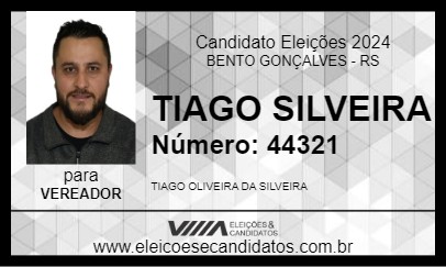 Candidato TIAGO SILVEIRA 2024 - BENTO GONÇALVES - Eleições