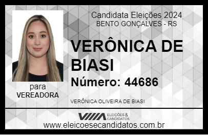 Candidato VERÔNICA DE BIASI 2024 - BENTO GONÇALVES - Eleições