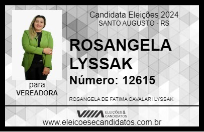 Candidato ROSANGELA LYSSAK 2024 - SANTO AUGUSTO - Eleições