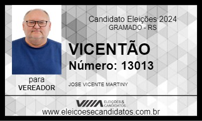 Candidato VICENTÃO 2024 - GRAMADO - Eleições