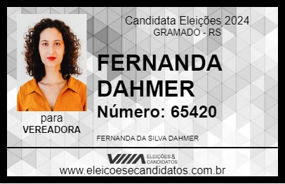 Candidato FERNANDA DAHMER 2024 - GRAMADO - Eleições