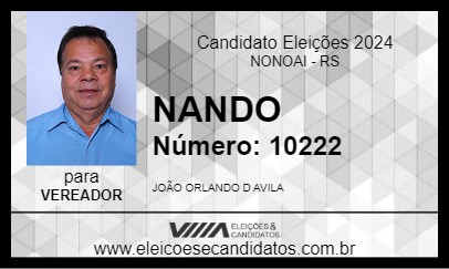 Candidato NANDO 2024 - NONOAI - Eleições