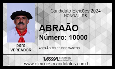 Candidato ABRAÃO 2024 - NONOAI - Eleições