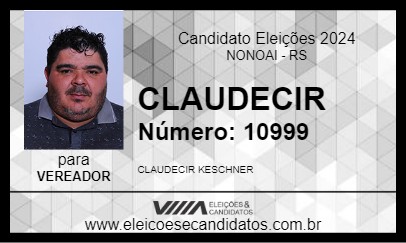 Candidato CLAUDECIR 2024 - NONOAI - Eleições