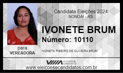 Candidato IVONETE BRUM 2024 - NONOAI - Eleições