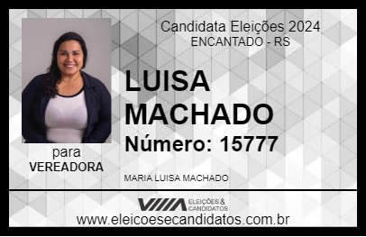 Candidato LUISA MACHADO 2024 - ENCANTADO - Eleições