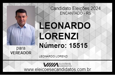 Candidato LEONARDO LORENZI 2024 - ENCANTADO - Eleições