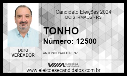 Candidato TONHO 2024 - DOIS IRMÃOS - Eleições