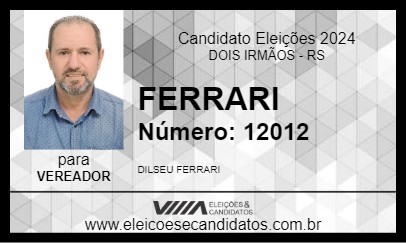 Candidato FERRARI 2024 - DOIS IRMÃOS - Eleições