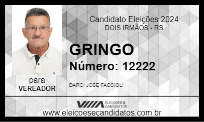 Candidato GRINGO 2024 - DOIS IRMÃOS - Eleições