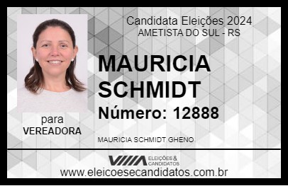 Candidato MAURICIA SCHMIDT 2024 - AMETISTA DO SUL - Eleições