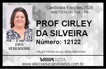 Candidato PROFESSORA CIRLEY 2024 - AMETISTA DO SUL - Eleições