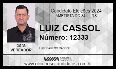 Candidato NEGUINHO CASSOL 2024 - AMETISTA DO SUL - Eleições