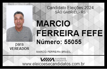 Candidato MARCIO FERREIRA FEFE 2024 - SÃO GABRIEL - Eleições