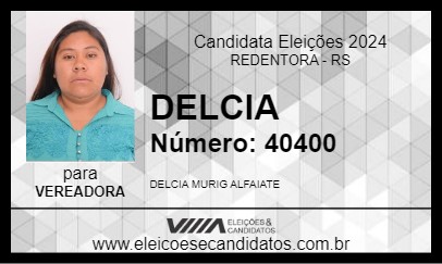 Candidato DELCIA 2024 - REDENTORA - Eleições