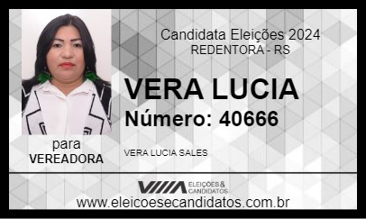 Candidato VERA LUCIA 2024 - REDENTORA - Eleições