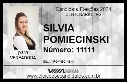 Candidato SILVIA POMIECINSKI 2024 - CENTENÁRIO - Eleições