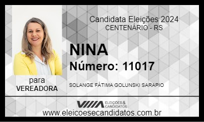 Candidato NINA 2024 - CENTENÁRIO - Eleições