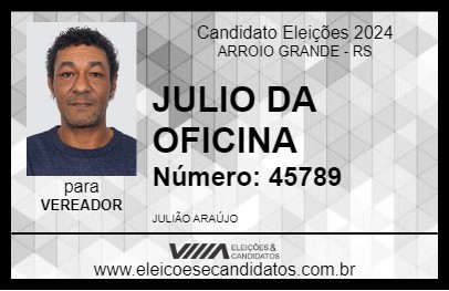 Candidato JULIO DA OFICINA 2024 - ARROIO GRANDE - Eleições