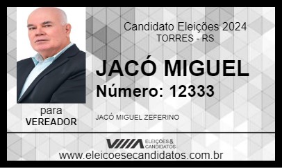 Candidato JACÓ MIGUEL 2024 - TORRES - Eleições