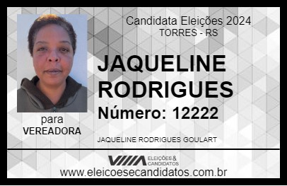 Candidato JAQUELINE RODRIGUES 2024 - TORRES - Eleições