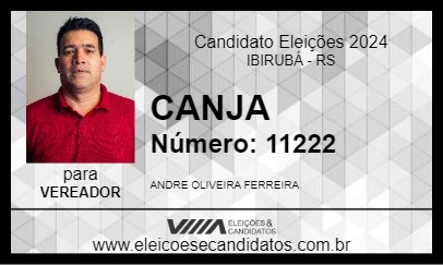 Candidato CANJA 2024 - IBIRUBÁ - Eleições