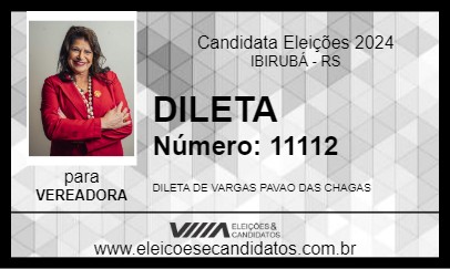 Candidato DILETA 2024 - IBIRUBÁ - Eleições