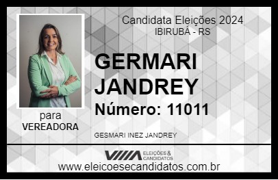 Candidato GESMARI JANDREY 2024 - IBIRUBÁ - Eleições