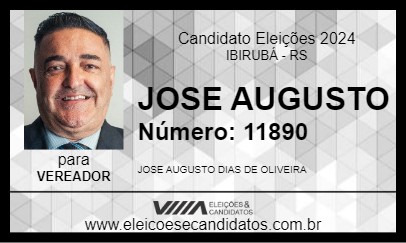 Candidato JOSE AUGUSTO 2024 - IBIRUBÁ - Eleições