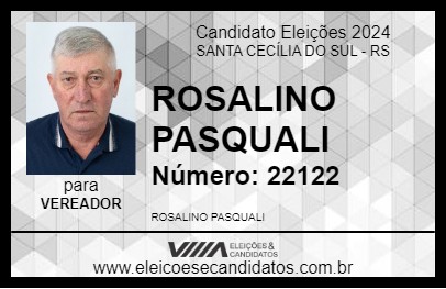 Candidato ROSALINO PASQUALI 2024 - SANTA CECÍLIA DO SUL - Eleições